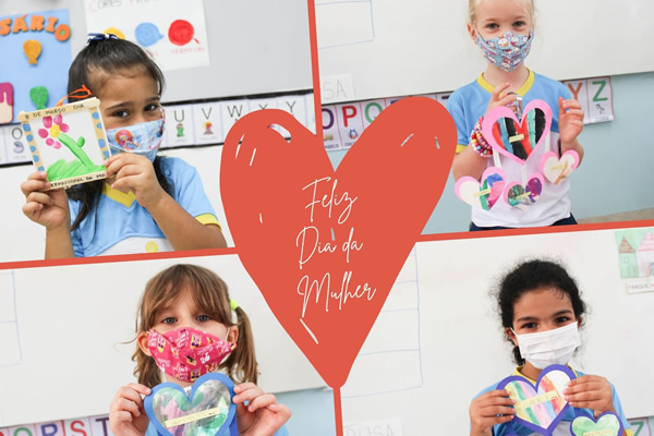 Feliz Dia da Mulher - Colgio Le Perini. Educao Infantil e Ensino Fundamental. Indaiatuba, SP