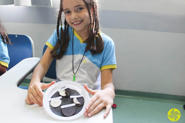 Conhecendo as fases da Lua - Colgio Le Perini. Educao Infantil e Ensino Fundamental. Indaiatuba, SP