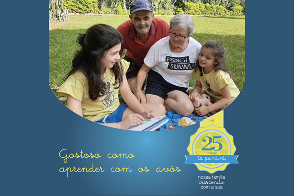 Gostoso como aprender com os avs - Colgio Le Perini. Educao Infantil e Ensino Fundamental. Indaiatuba, SP