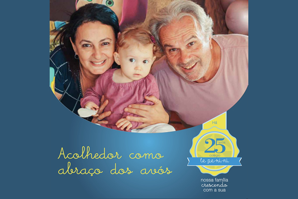 Acolhedor como abrao dos avs - Colgio Le Perini. Educao Infantil e Ensino Fundamental. Indaiatuba, SP