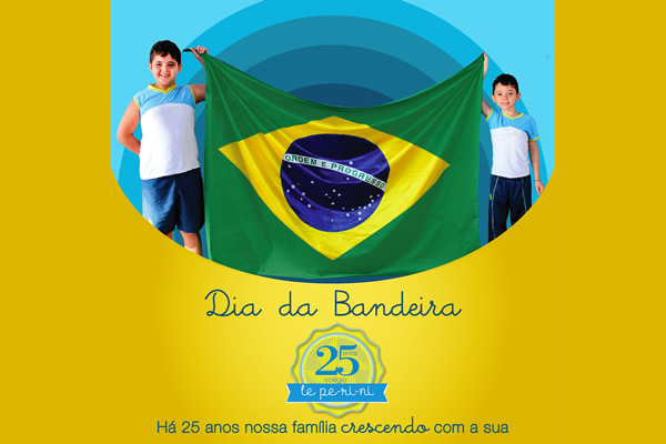 19/11 - Dia da Bandeira - Colgio Le Perini. Educao Infantil e Ensino Fundamental. Indaiatuba, SP