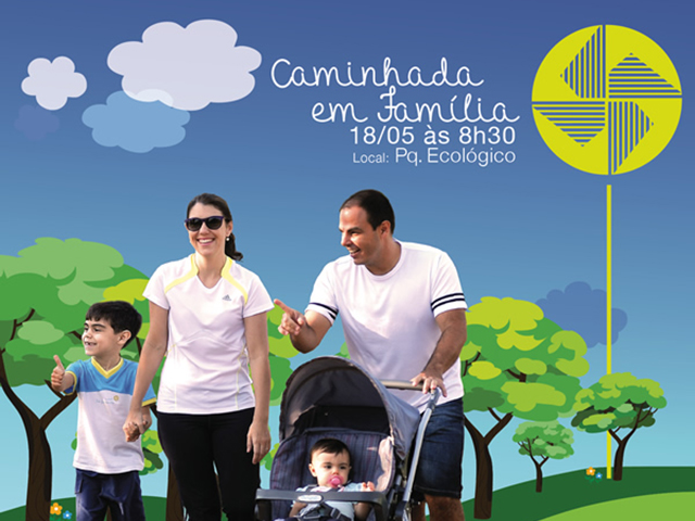 Caminhada em Famlia e Homenagem ao Dia das Mes - Colgio Le Perini. Educao Infantil e Ensino Fundamental. Indaiatuba, SP