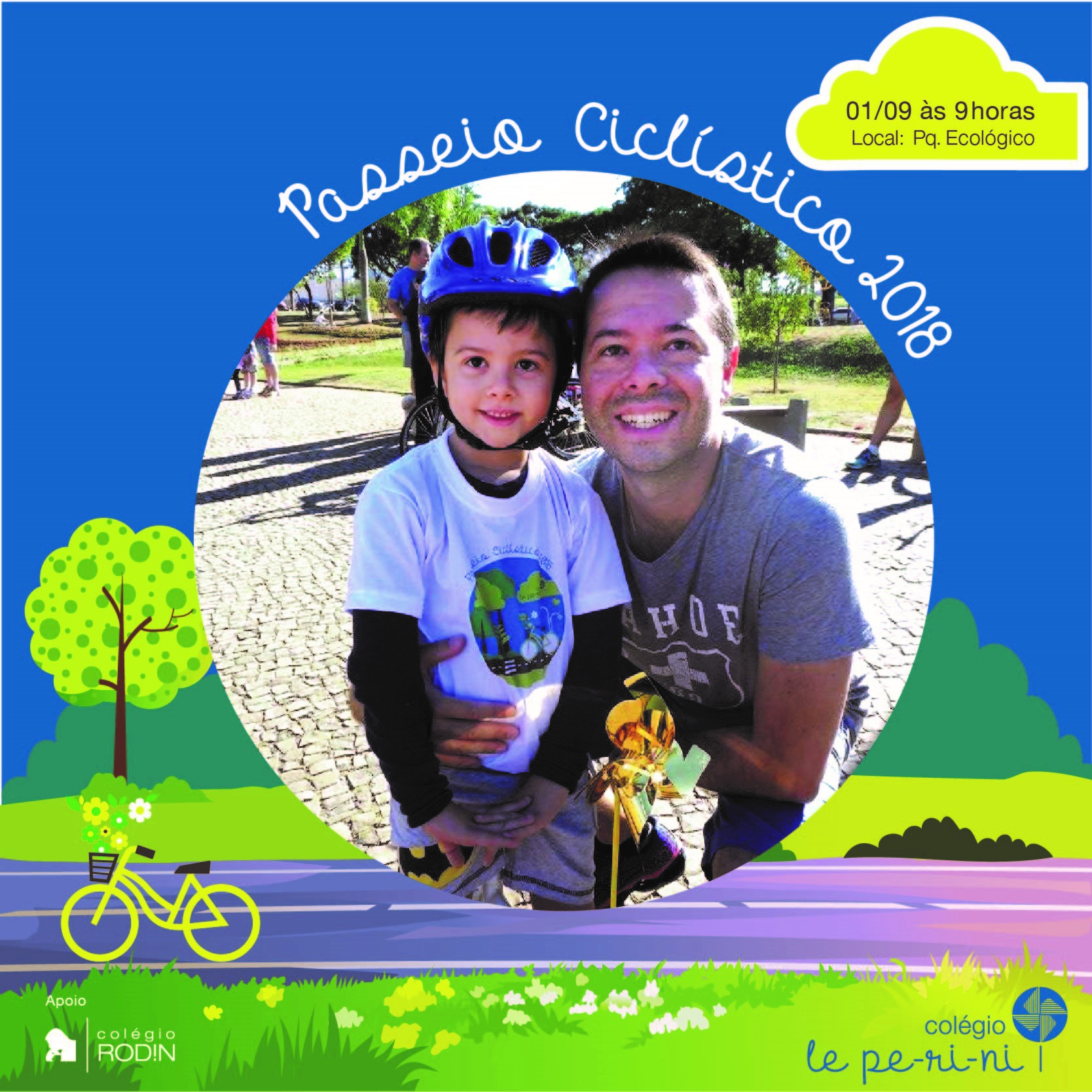 Passeio Ciclstico 2018 - Colgio Le Perini. Educao Infantil e Ensino Fundamental. Indaiatuba, SP