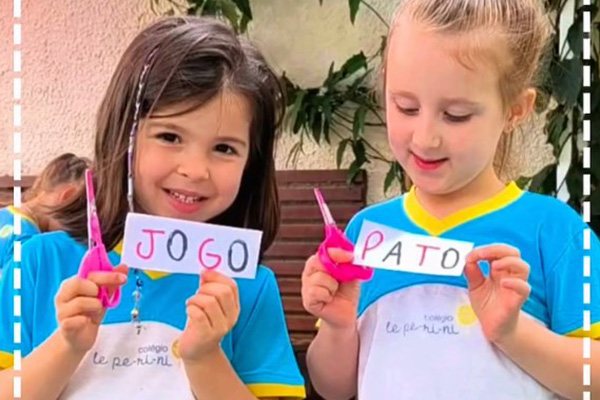 Letrinha recortada - Colgio Le Perini. Educao Infantil e Ensino Fundamental. Indaiatuba, SP